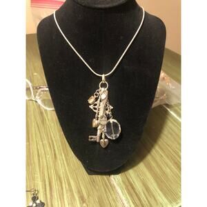 Lovisa Vintage Key Charm Locket Bundle Necklace Gold Tone